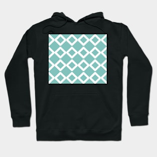 Abstract geometric pattern - blue and white. Hoodie